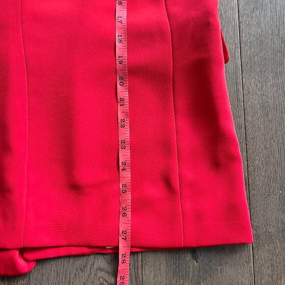 Zara Longline Open Front Blazer Red Orange 3/4 Sleeve Size S Workwear - Picture 5 of 6